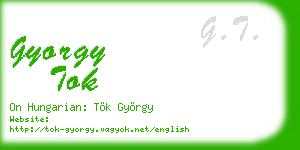 gyorgy tok business card